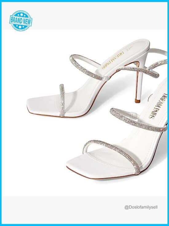 Strappy Gladiator Stilettos Square Toe Open Dressy Pumps Heeled Sandals main image 2
